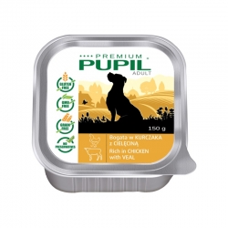 PUPIL PREMIUM MINI BOGATA W KURCZAKA Z CIELĘCINĄ 150 G